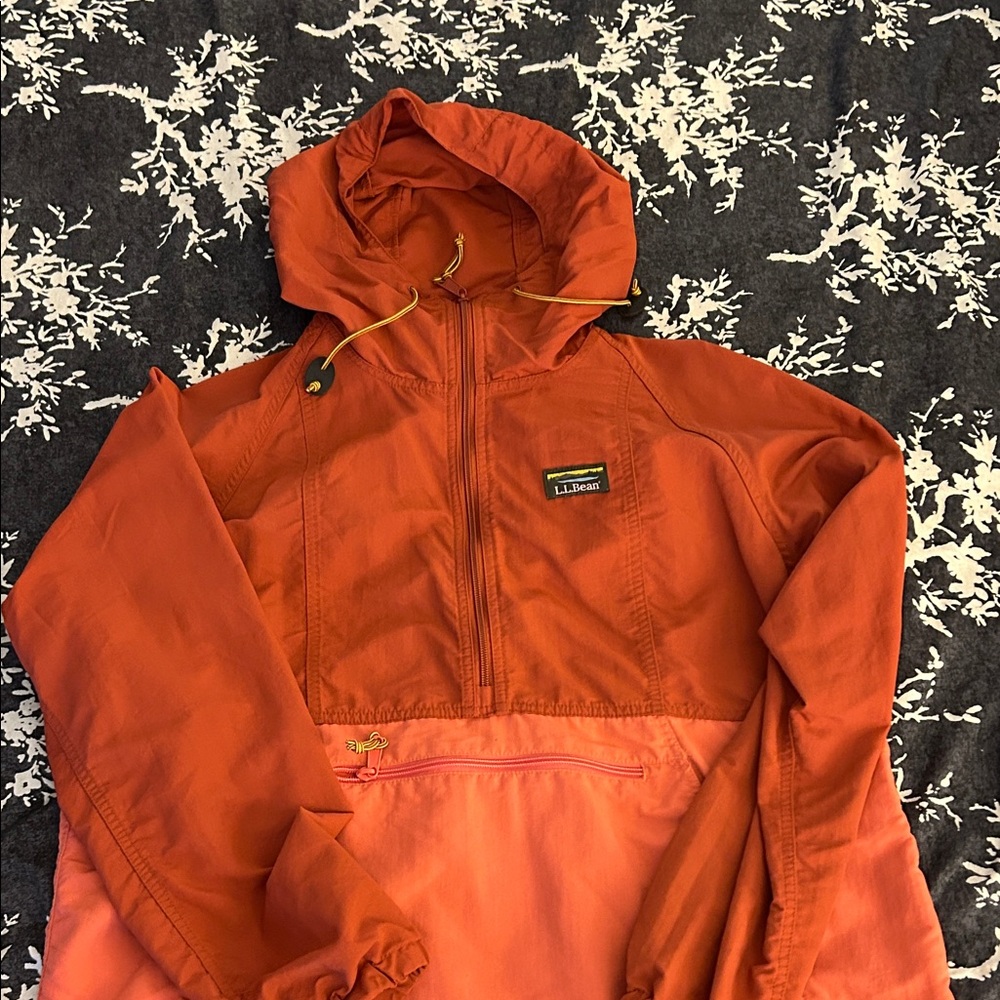 L.L. Bean Rust Hooded Pullover